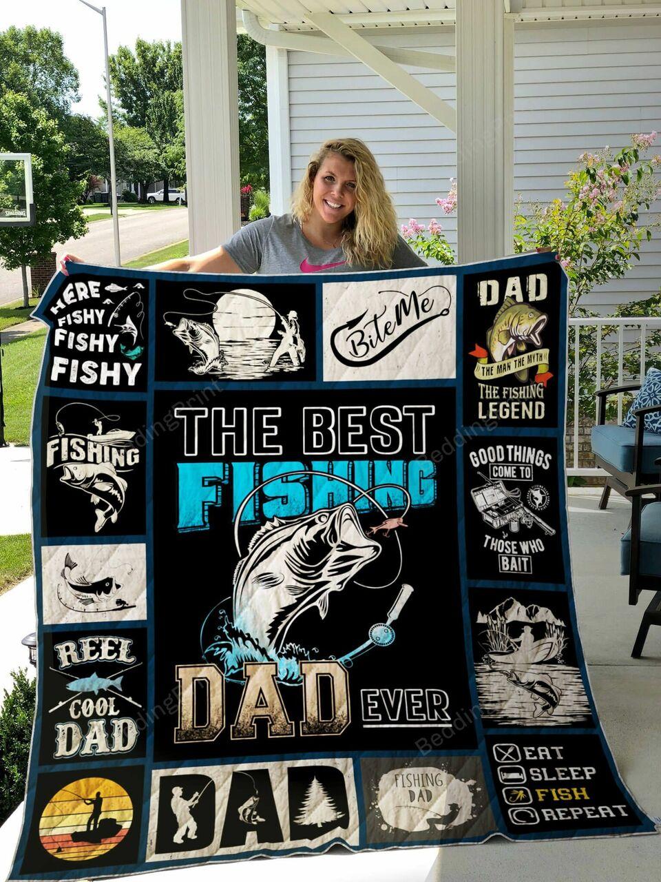 Thething Dad Ever Bite Me Quilt Blanket Greattomized G For Birthday C Thgiving Perfect G Forhing Lover