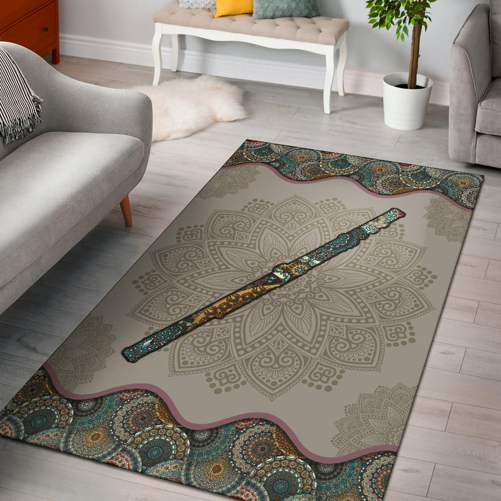 Flute Mandala Area Rug