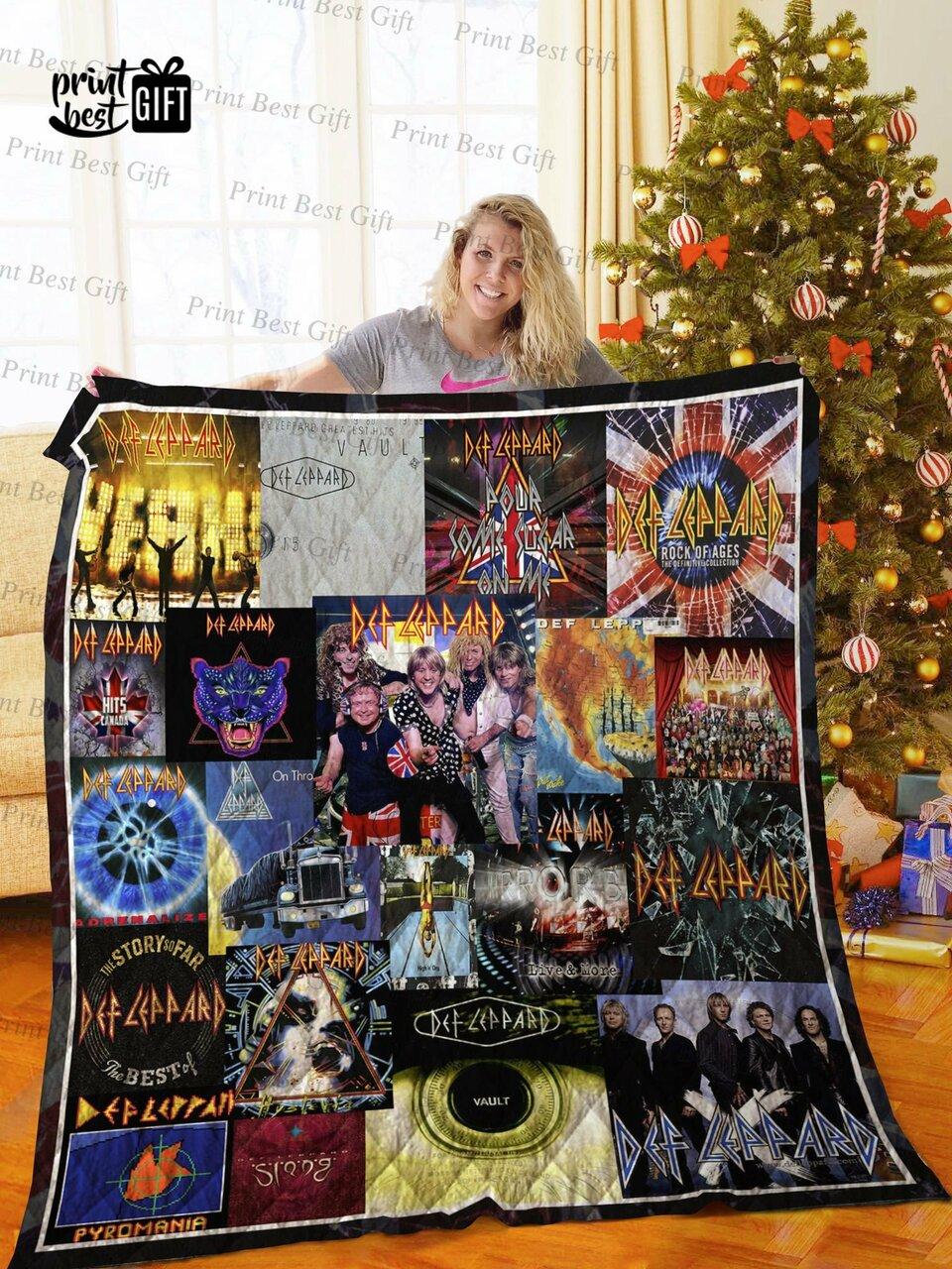 Def Leppard Al Coverter Quilt Blanket Ver 2