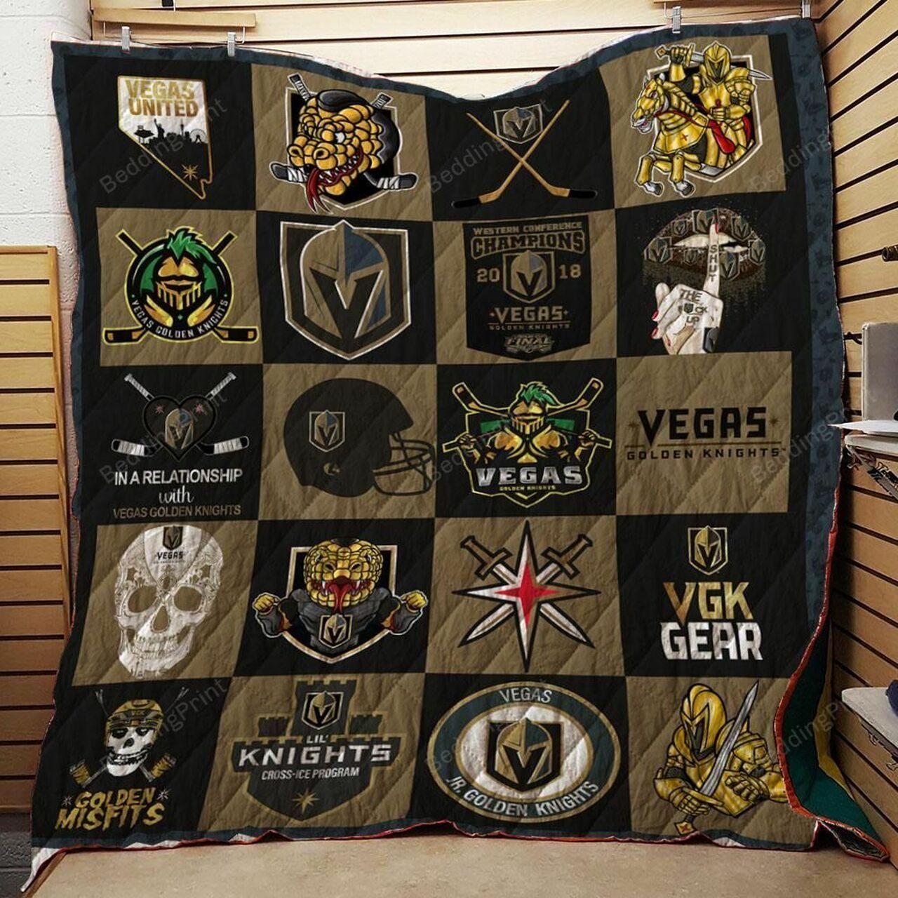 V Golden Kni Quilt Blanket