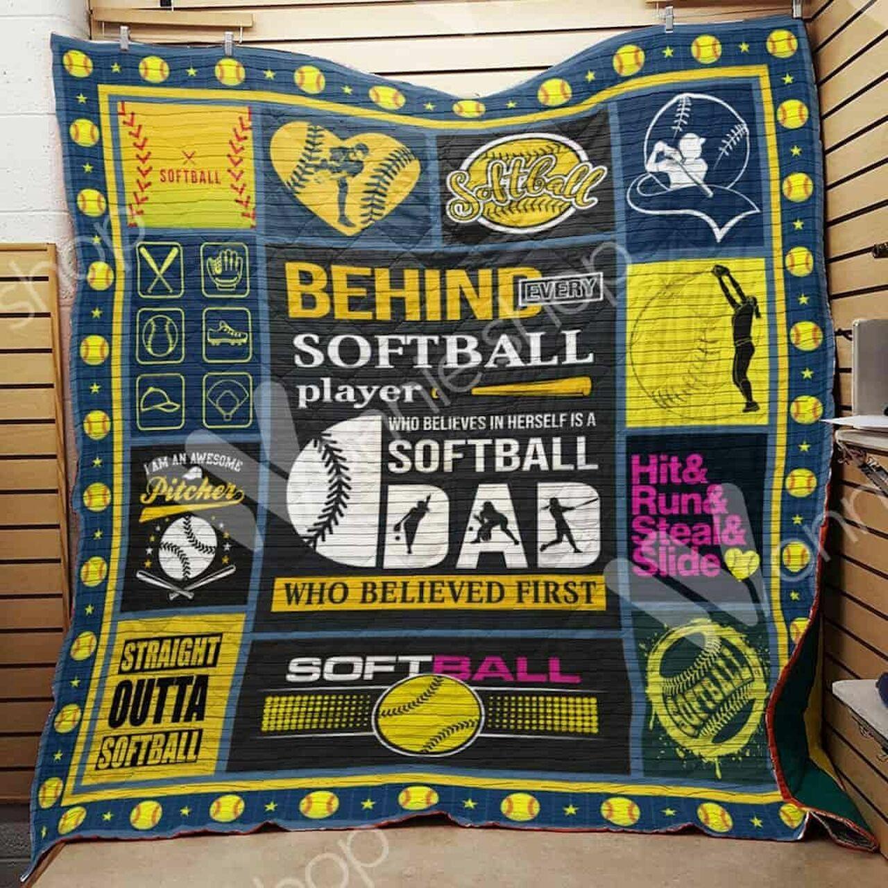 Softball Dad Quilt Blanket Dhc1102682Td
