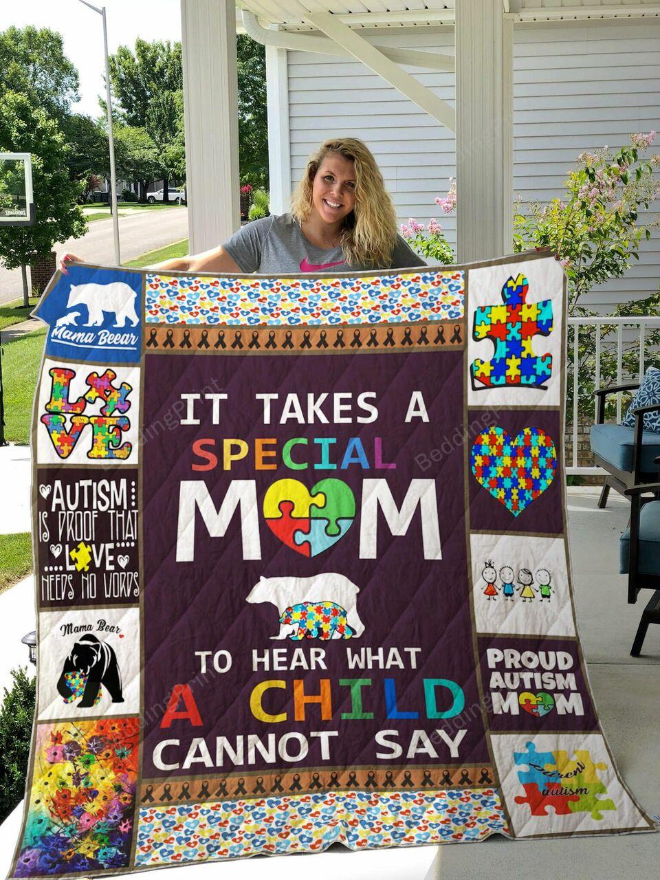 Am Mom It Tpecial Mom To Hear What A Child Cannay Quilt Blanket Greattomized Blanket G For Birthday C Thgiving