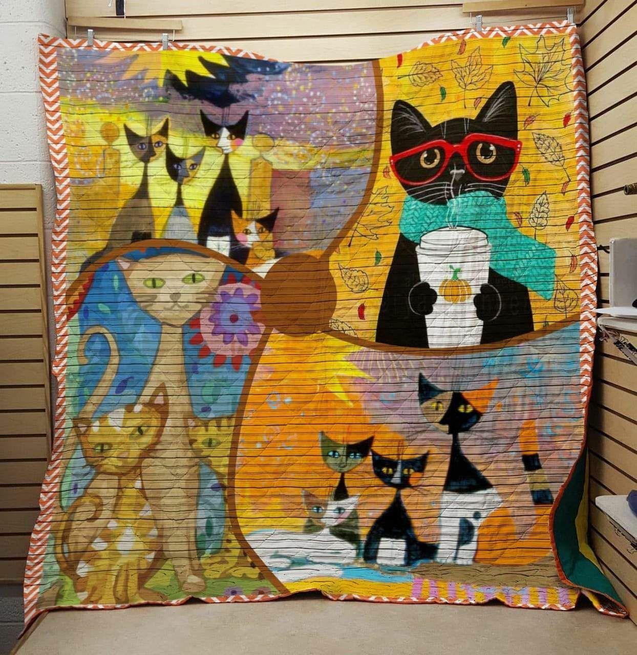 Cat County B Quilt Blanket Dhc020120733Td