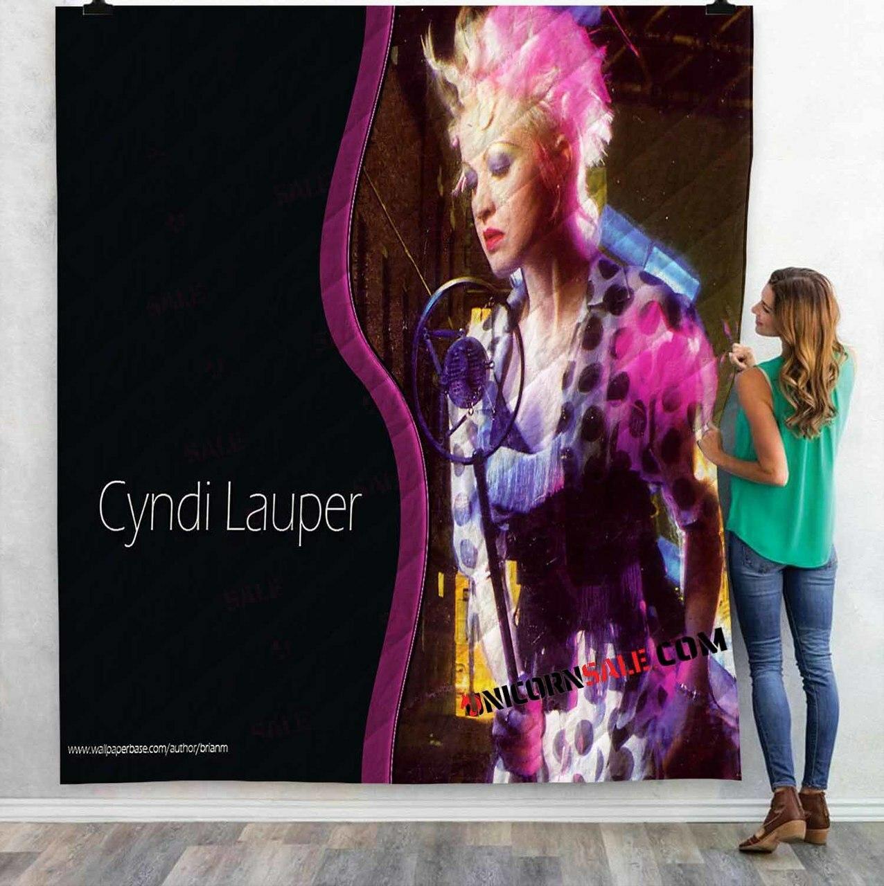 Musical Ats Cyndi Lauper 1V 3Dtomized onalized Quilt Blanket