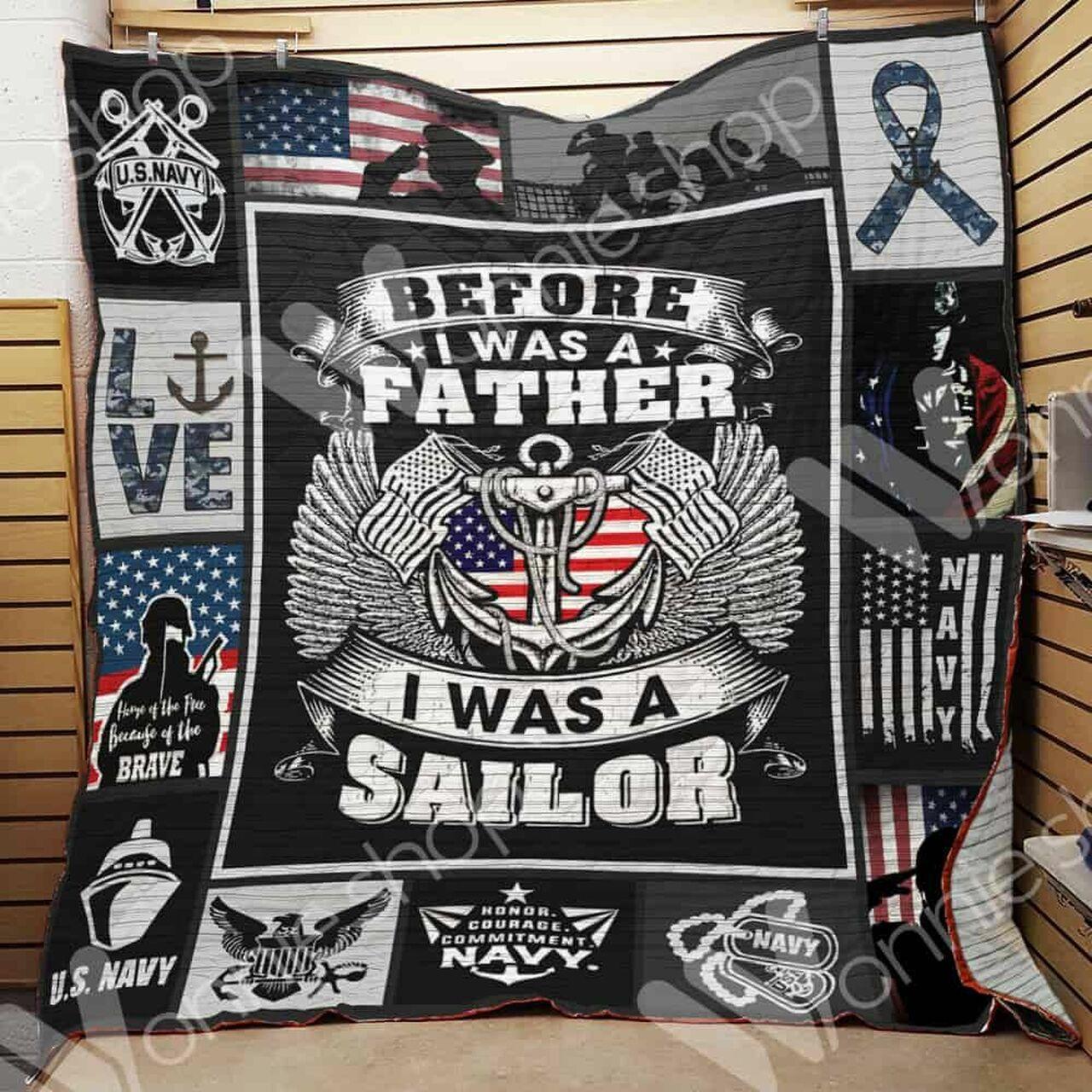 Navy Veteran Dad Quilt Blanket Dhc01021239Td
