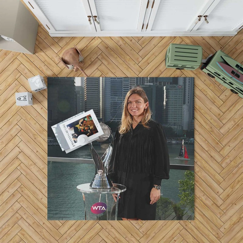 Simona Halep Honorable Tennis Player Rug