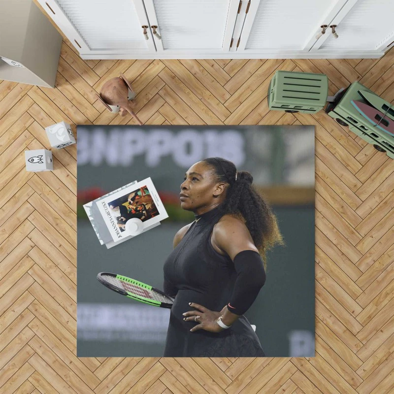 Popular Tennis Player Serena Williams Rug