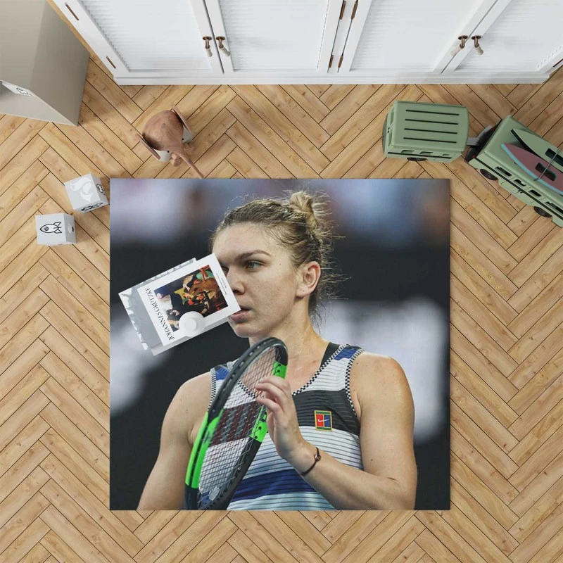 Simona Halep Australian Open Tennis Player Rug