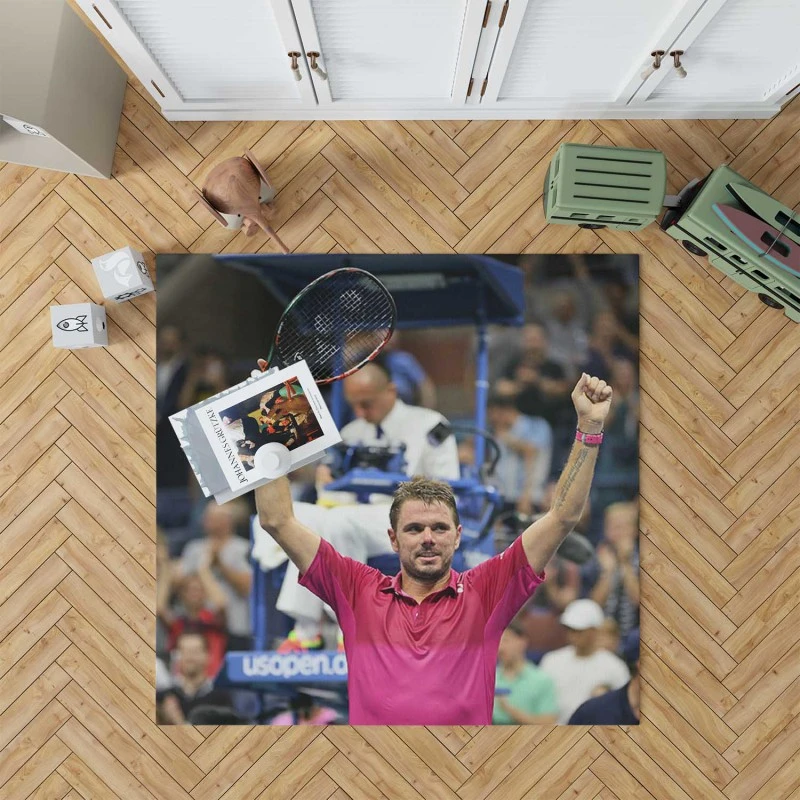 Stanislas Wawrinka Swiss Tennis Player Rug