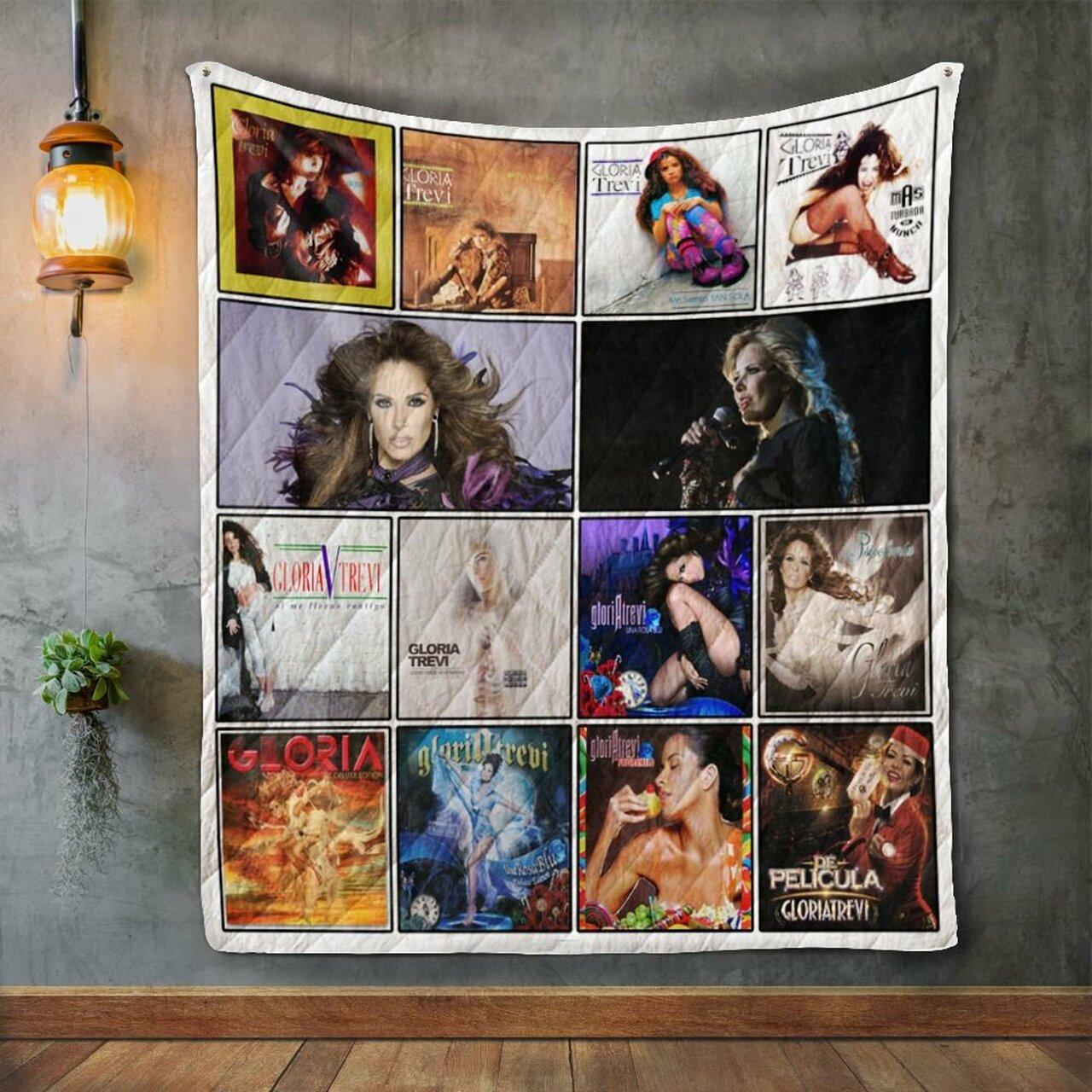 Gloria Trevi Album Co Quilt Blanket