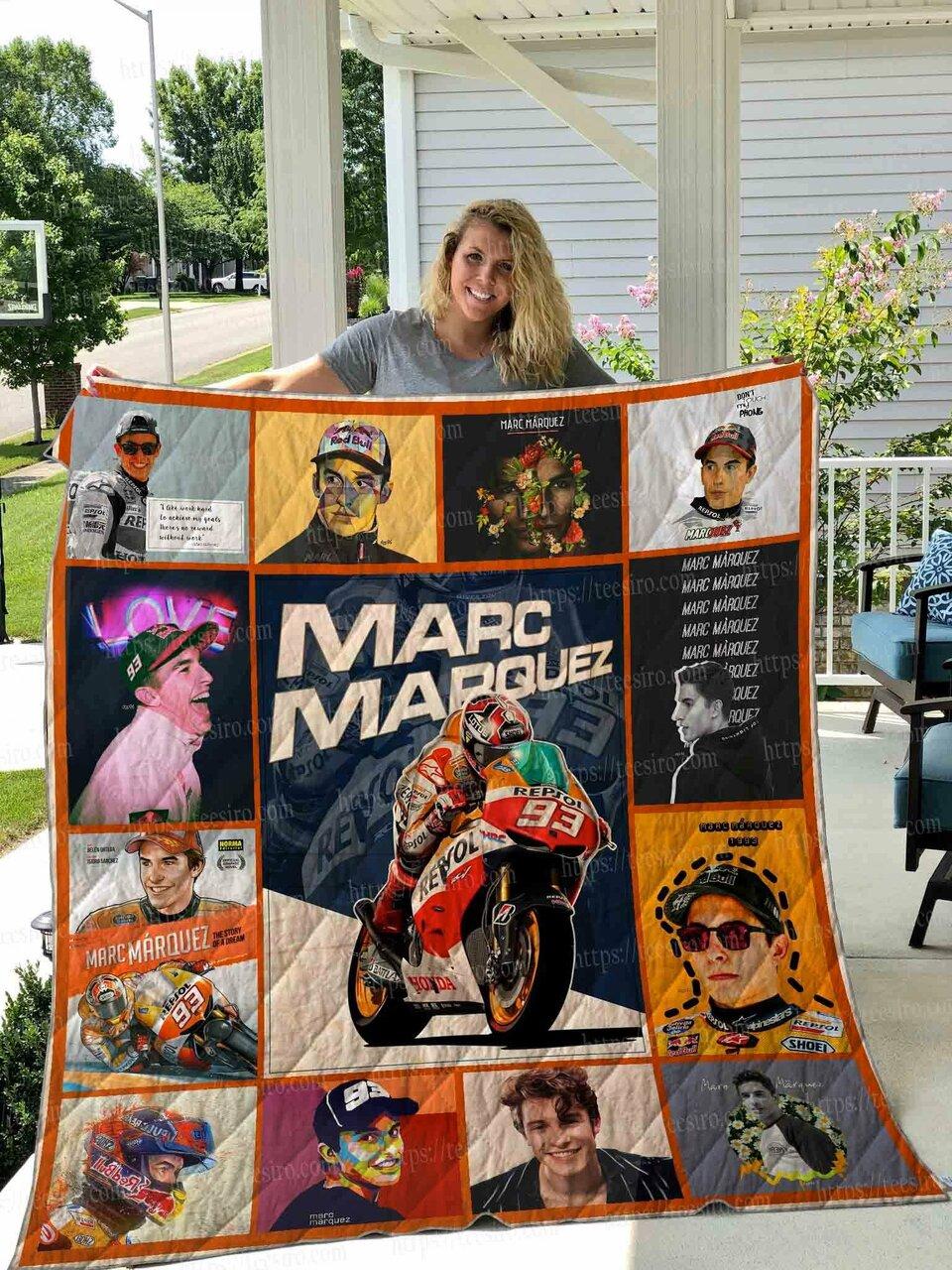 Marc Marquez Quilt Blanket 01
