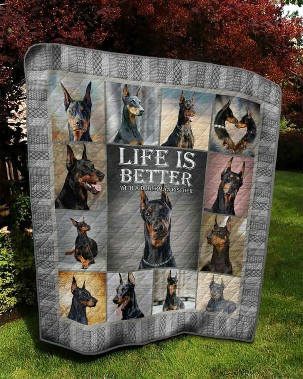 Doberman Catop The Feeling Quilt Blanket Dhc020120633Td