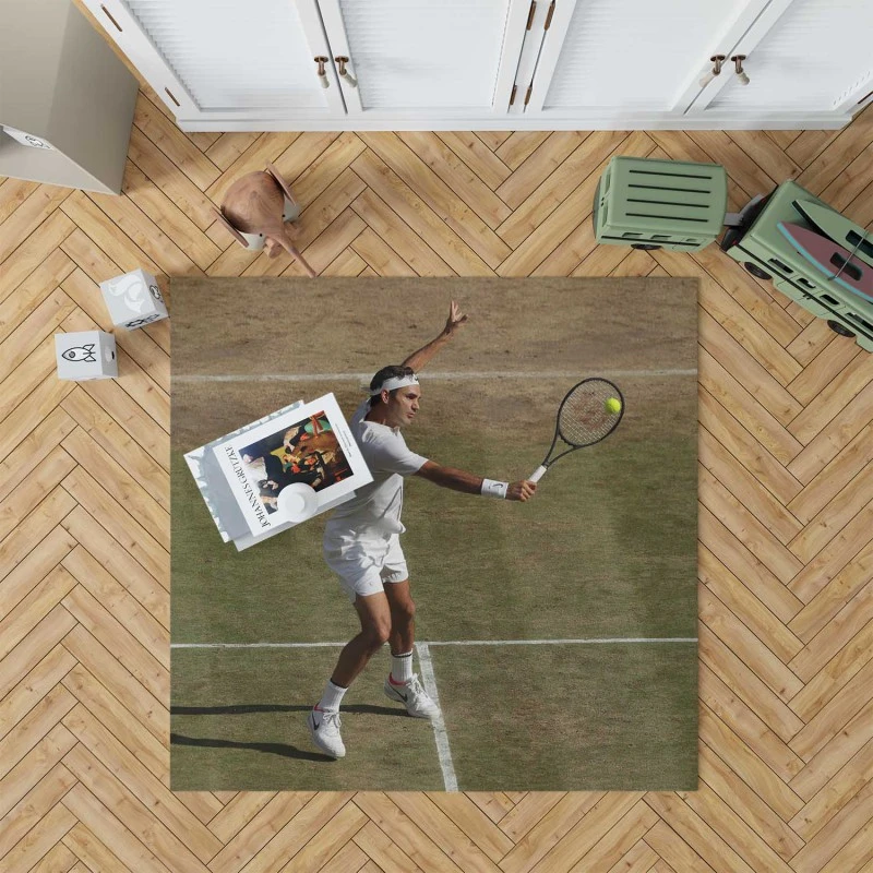 Roger Federer Australian Open Tennis Player Rug