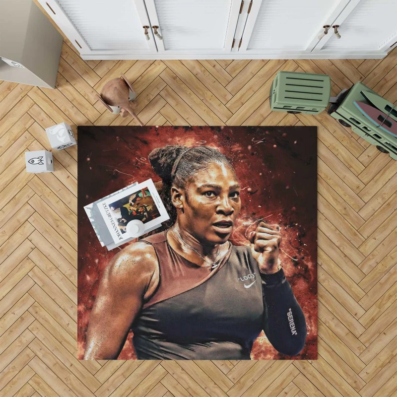 Professional Tennis Player Serena Williams Rug