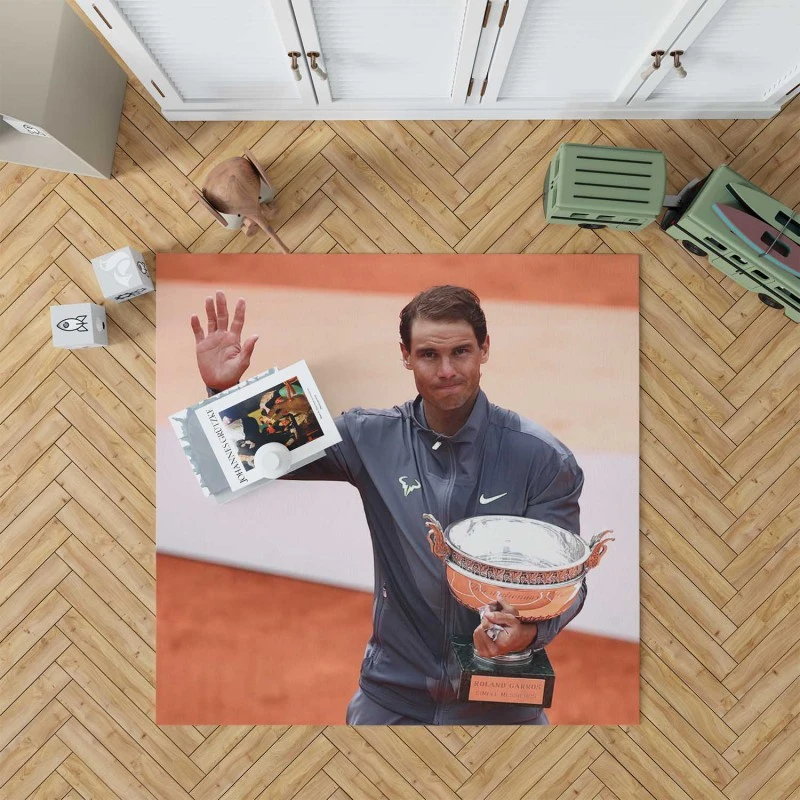 Rafael Nadal Spanish Professional Tennis Player Rug