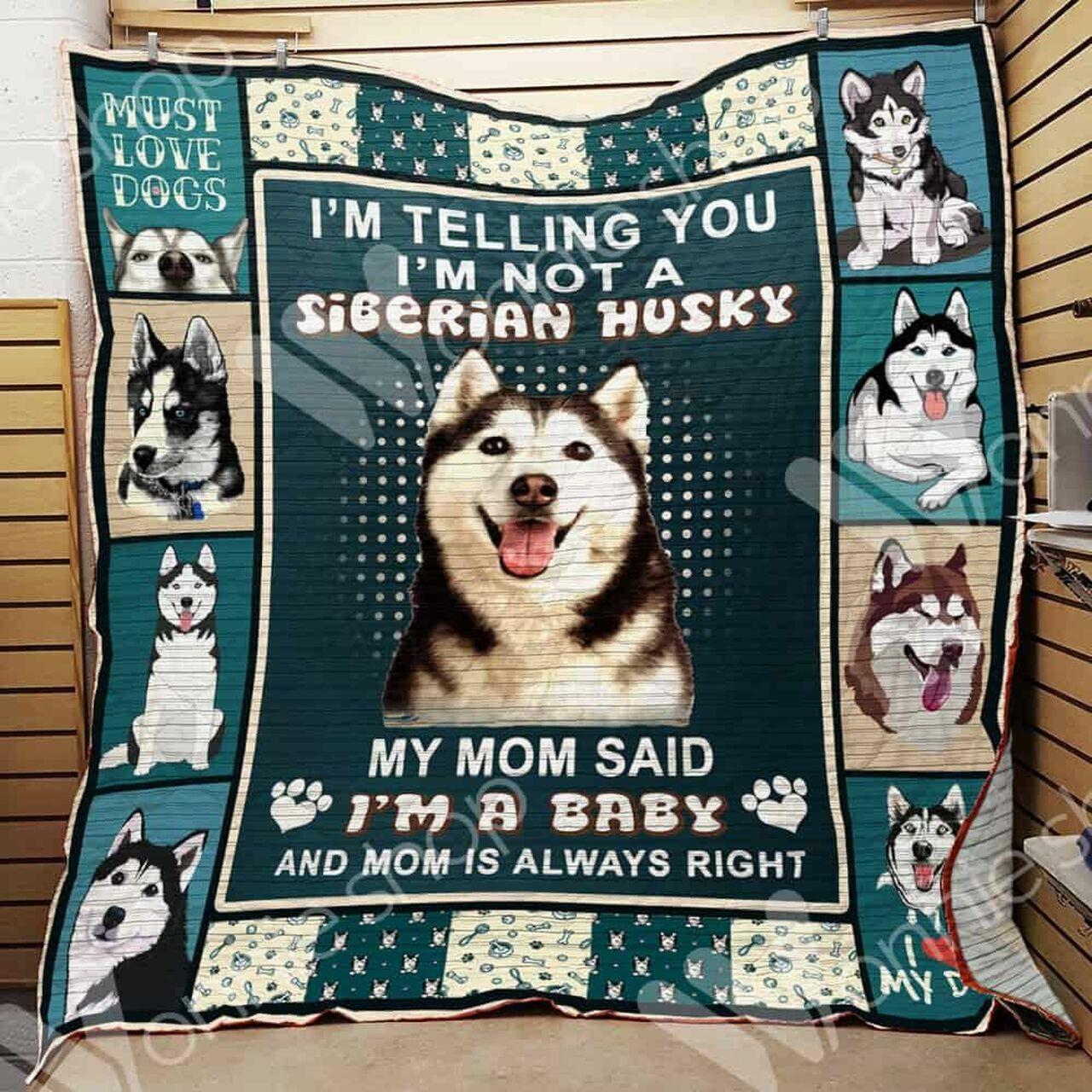 Siberianky Dog Quilt Blanket Dhc01021000Td