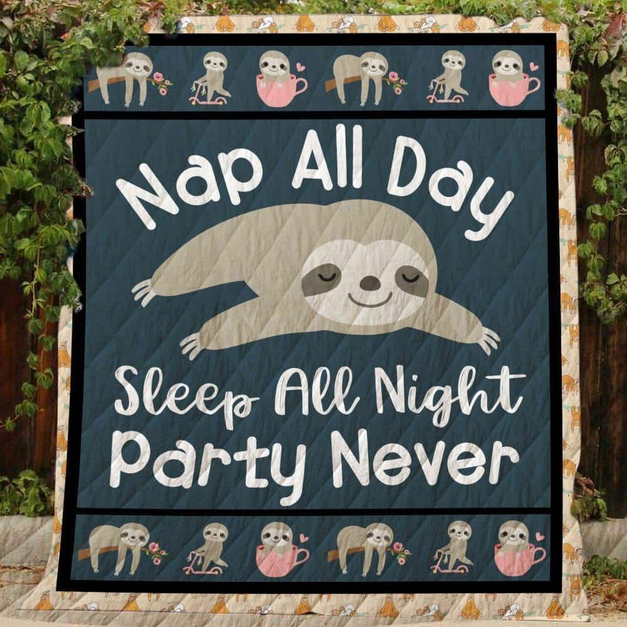 Sloth Nall All Day Quilt Blanket Dhc020120787Td