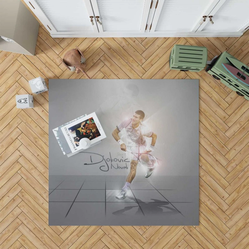 Novak Djokovic Grand Slam Tennis Player Rug