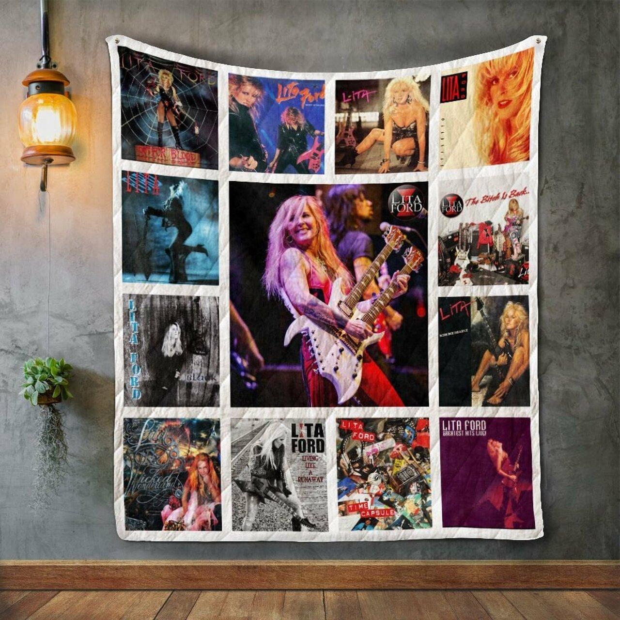 Lita Ford Album Co Quilt Blanket