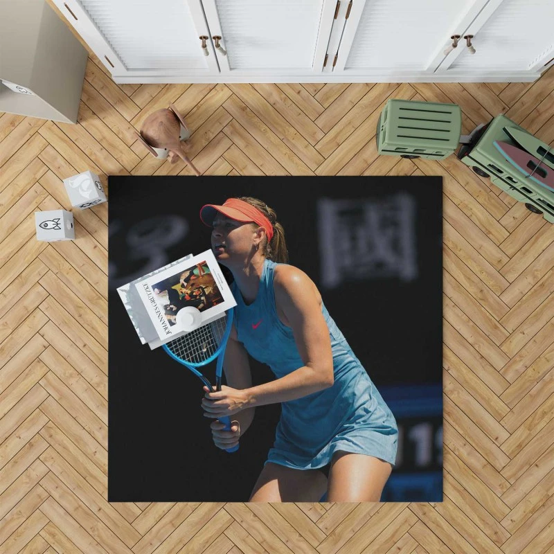 Powerful Wta Tennis Player Maria Sharapova Rug