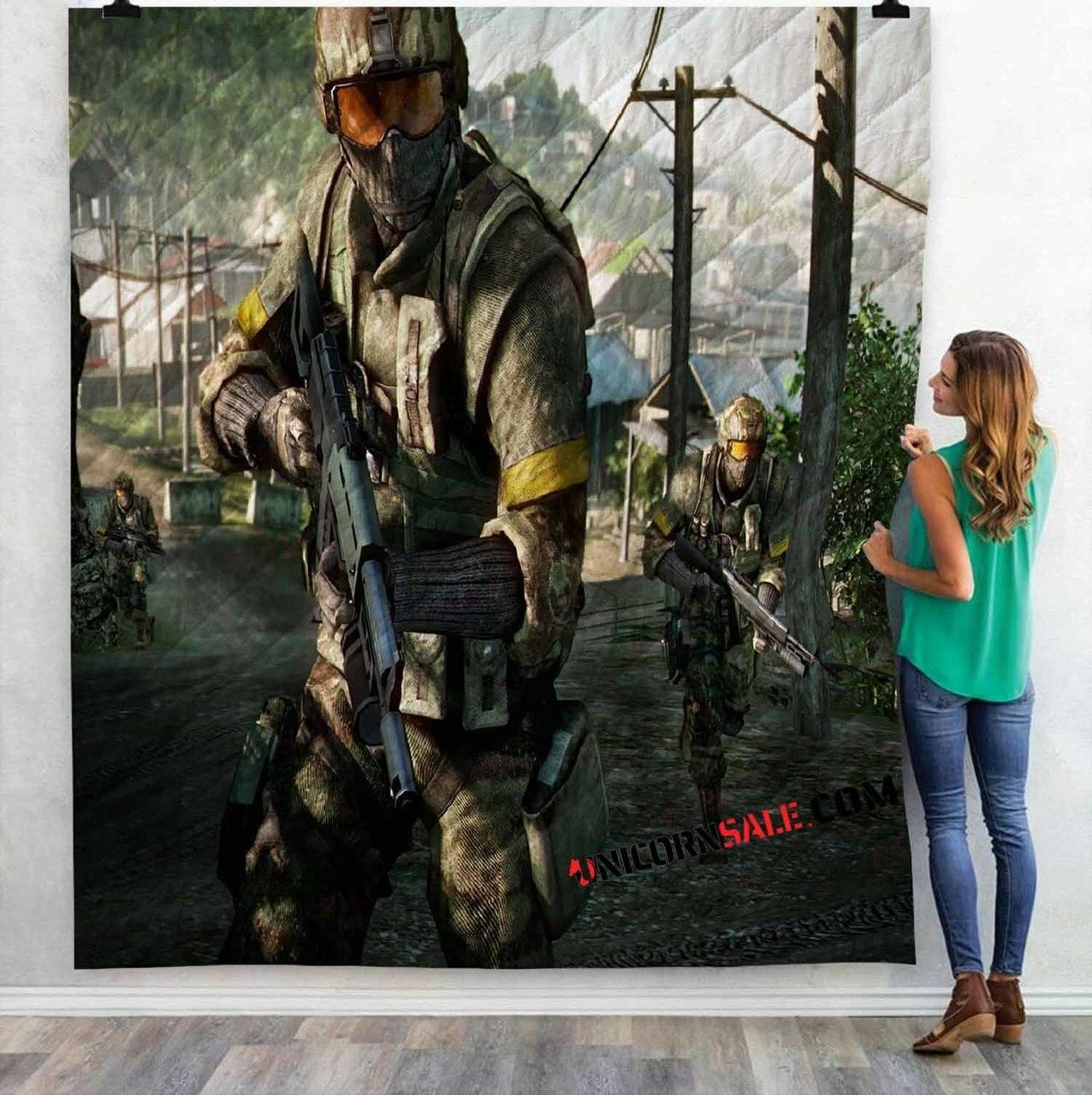 Ps3 Game Battlefield Bad Company 2 V 3Dtomized onalized Quilt Blanket