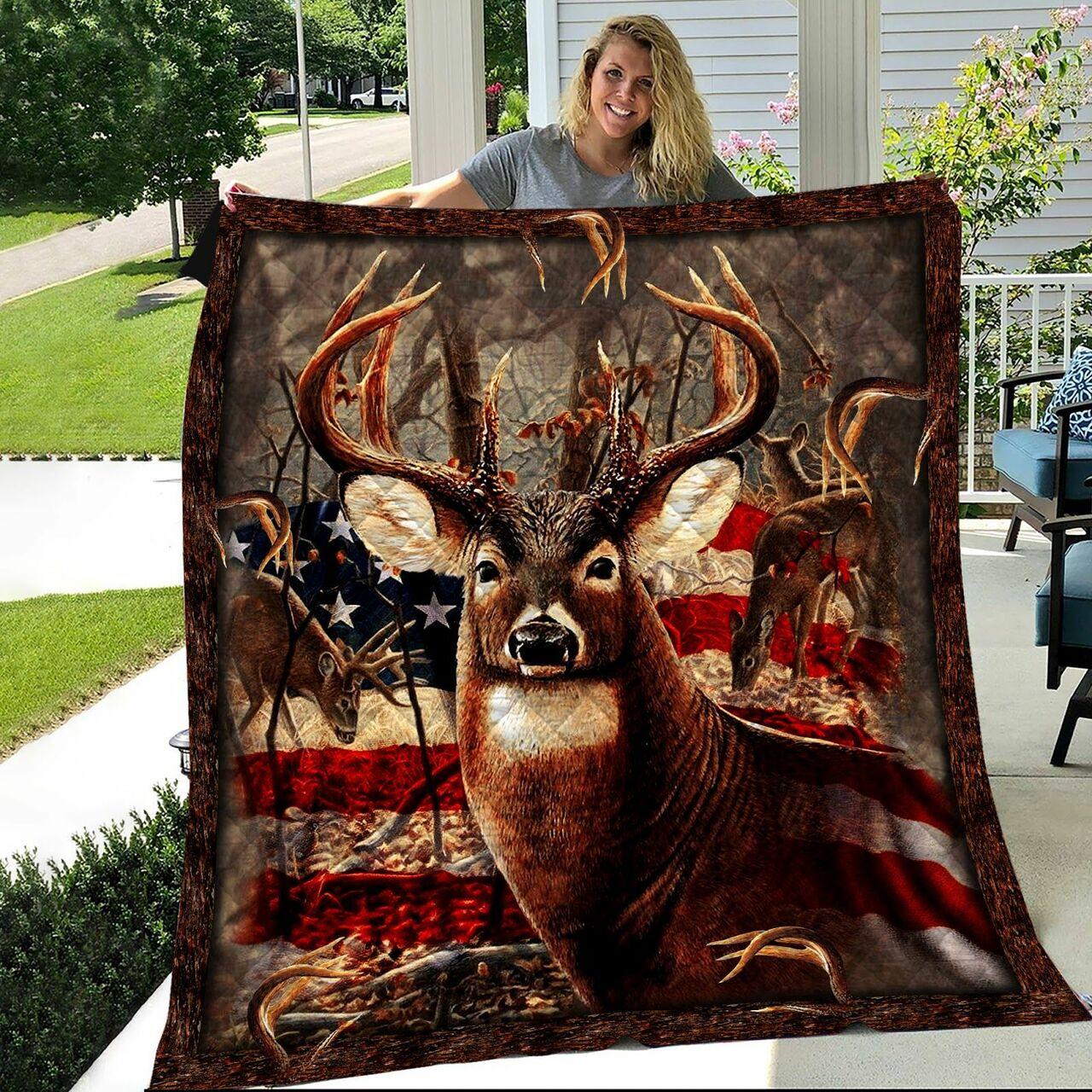 Deer Hunting Like Quilt Blanket Dhc1402990Td