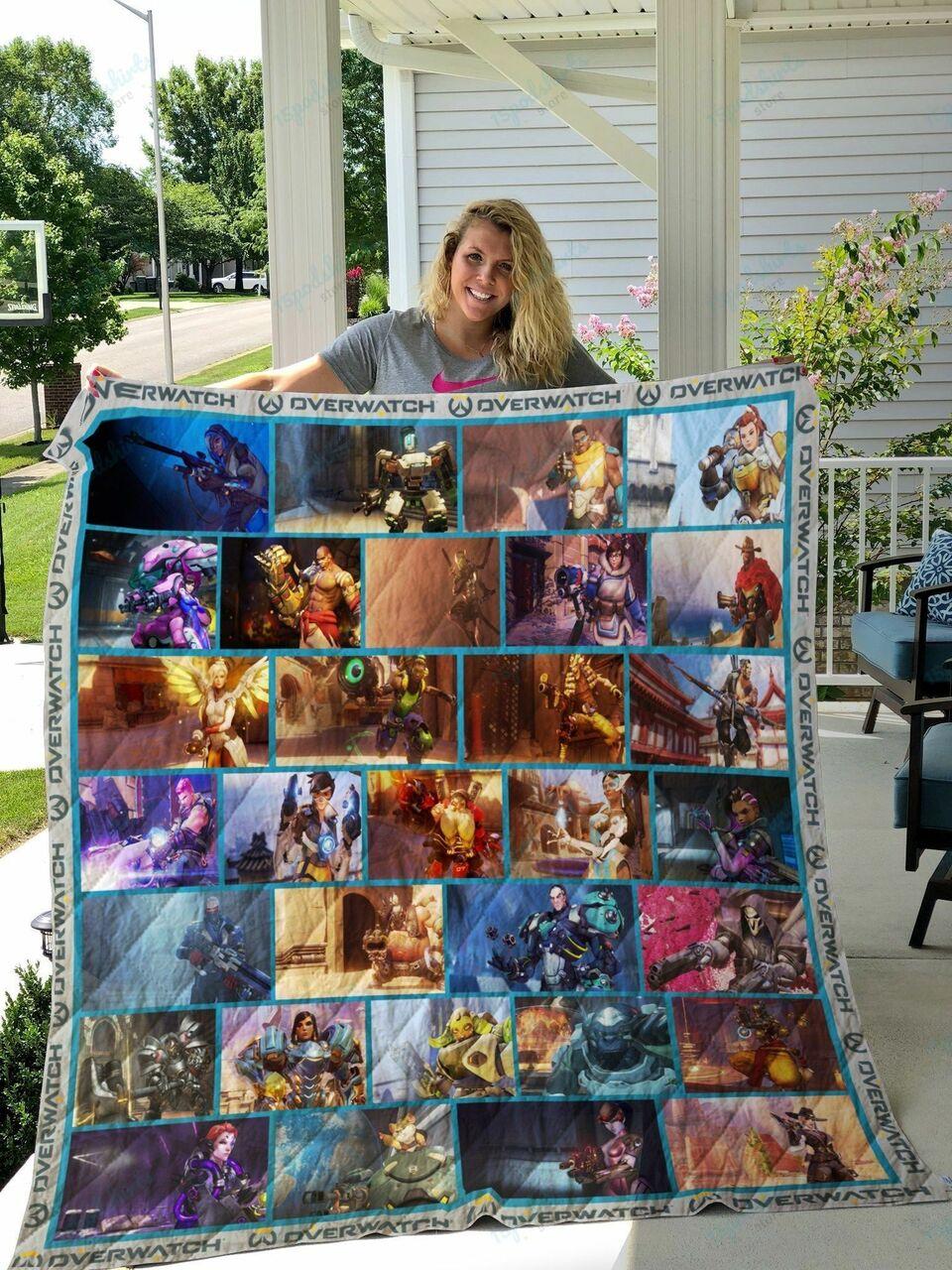 Overwatch Charac Quilt Blanket