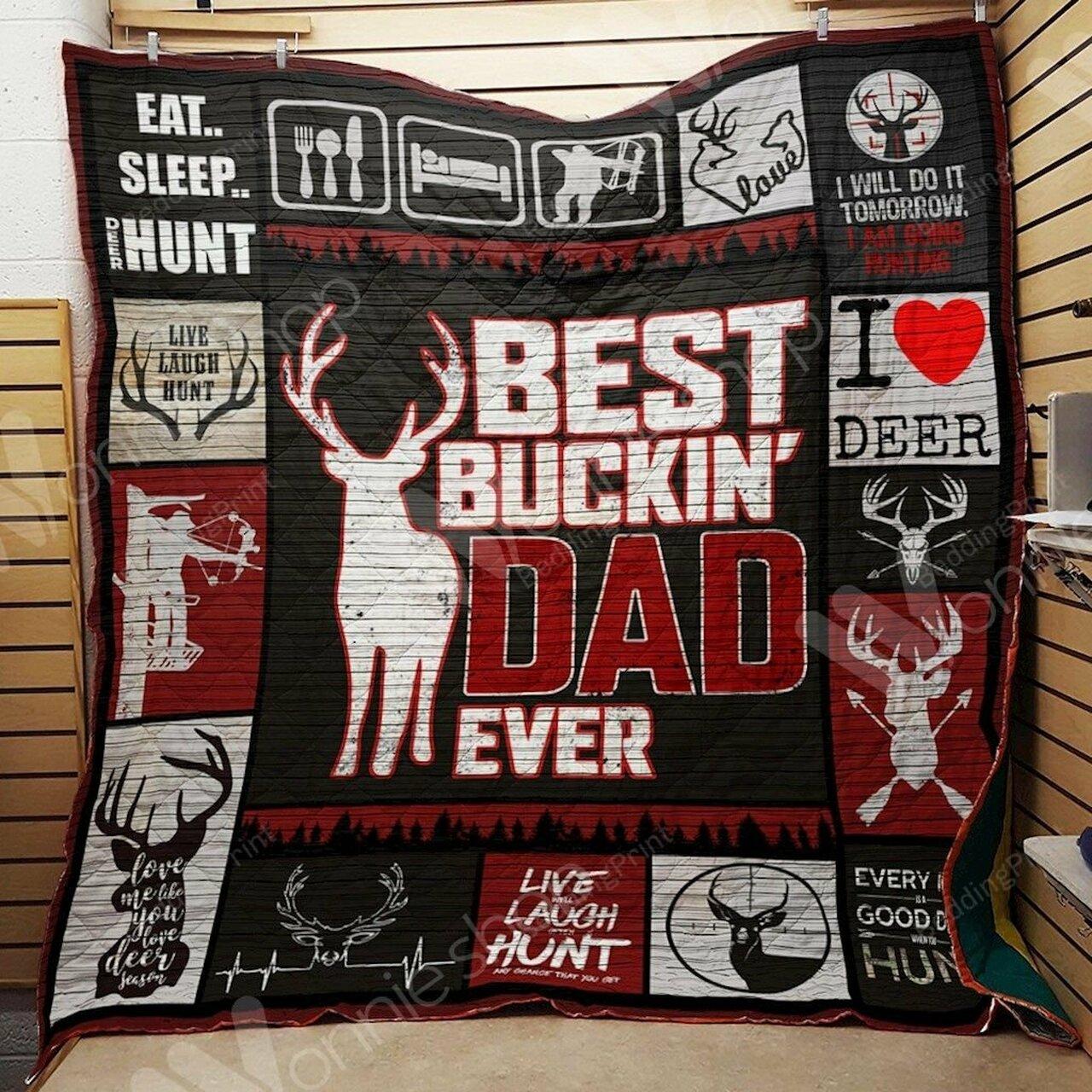 Hunting Dad Quilt Blanket