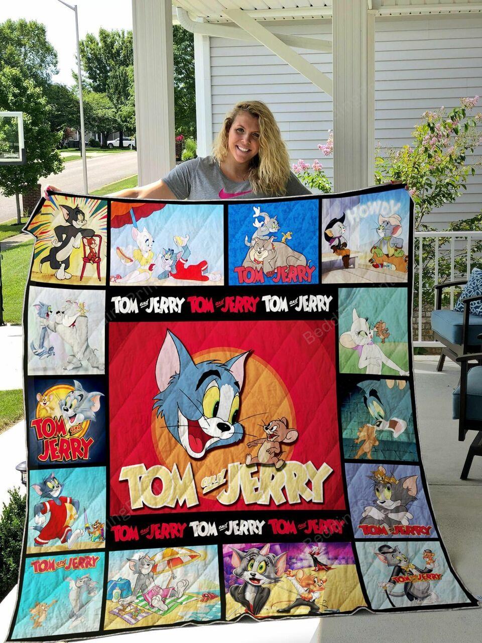 Tom And Jerry Aeason Size Quilt Blanket