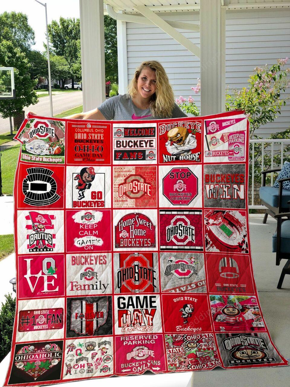 Ohtate Buck Football Quilt Blanket Fan Made