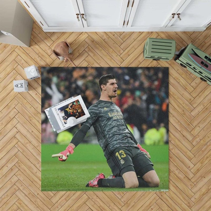 Inspirational Football Thibaut Courtois Rug