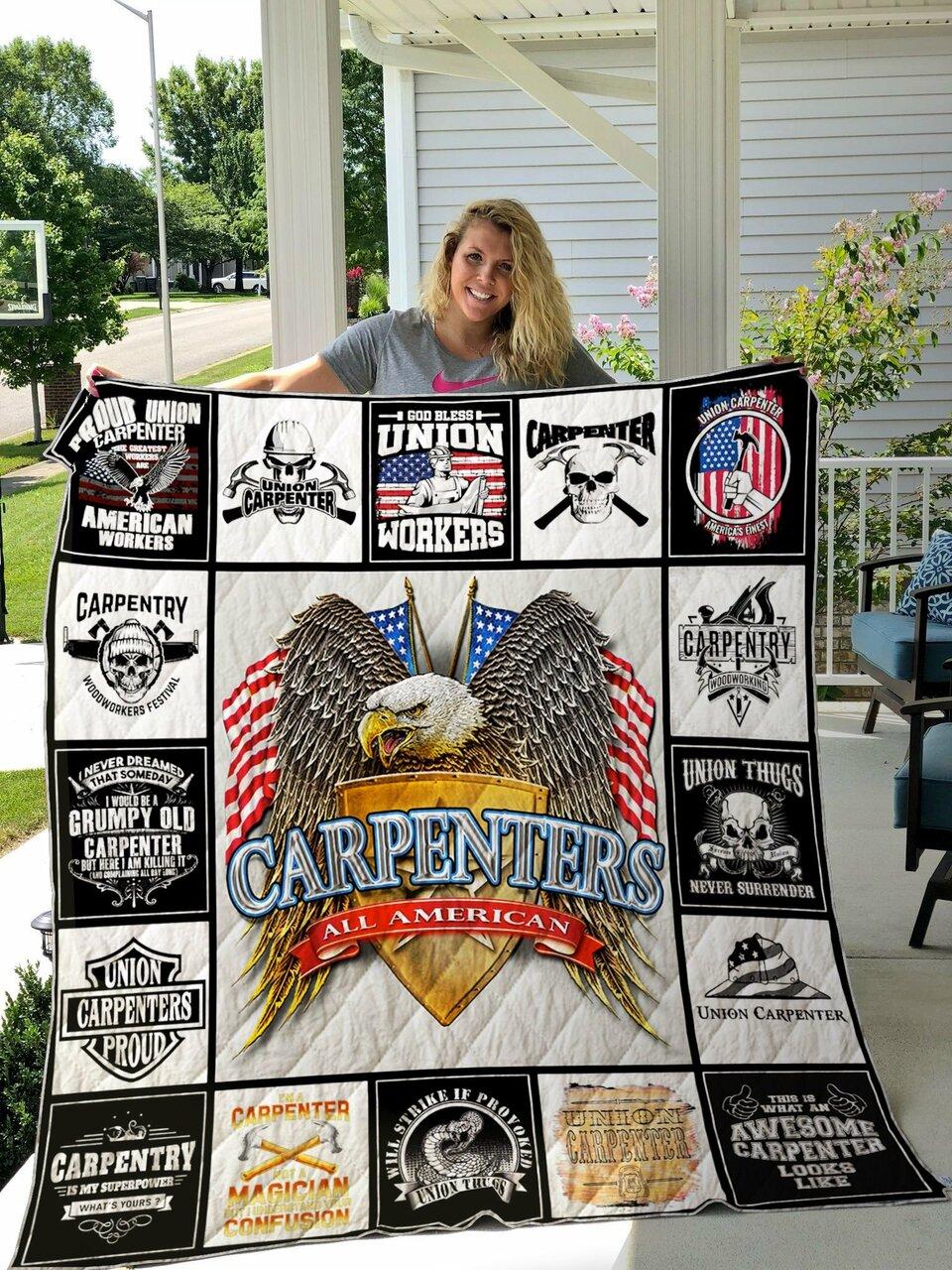 Union Carpenter Quilt Blanket Greattomized G For Birthday C Thgiving Perfect G For Carpenter