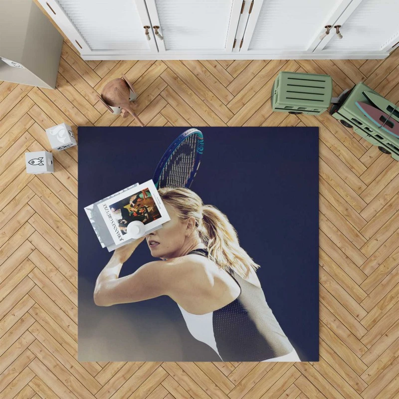 Exciting Wta Tennis Player Maria Sharapova Rug