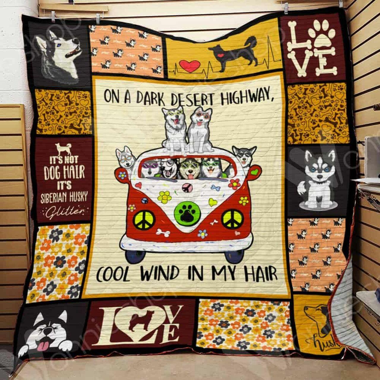 Siberianky Dog Quilt Blanket Dhc0102947Td