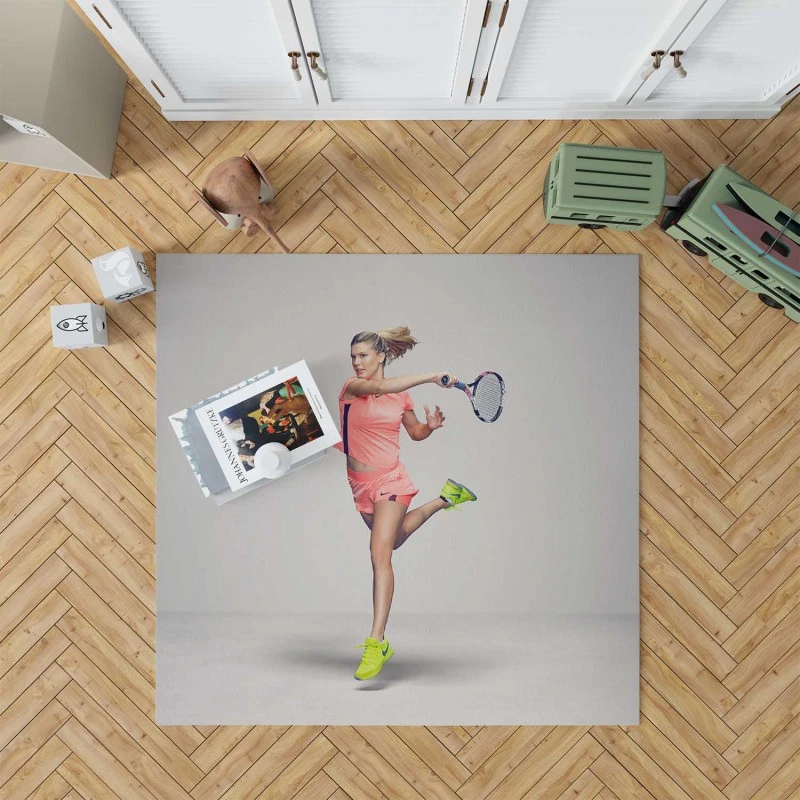 Eugenie Bouchard Top Ranked Tennis Player Rug