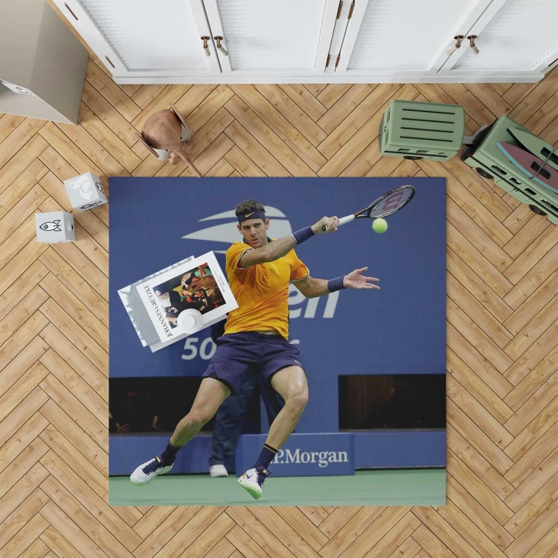 Juan Martin Del Potro Argentinian Popular Tennis Player Rug