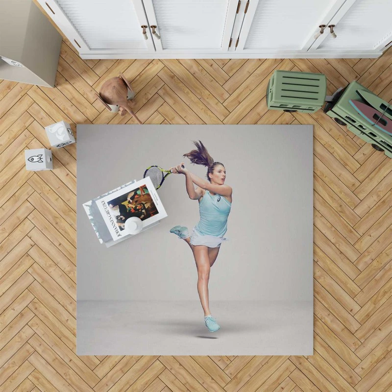 Johanna Konta Exellelant Tennis Player Rug