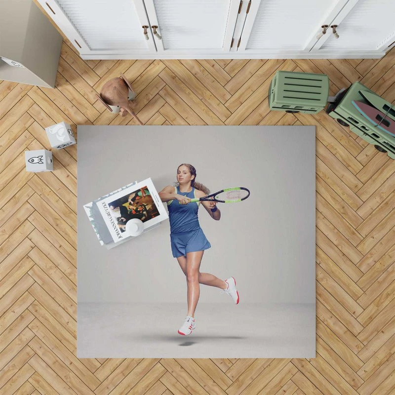 Jelena Ostapenko Popular Tennis Player Rug