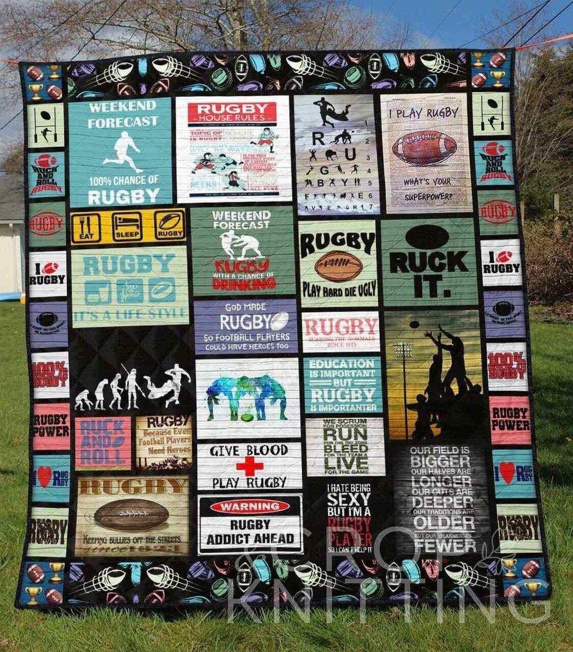 Rugby 2 Blanket Th1307 Quilt