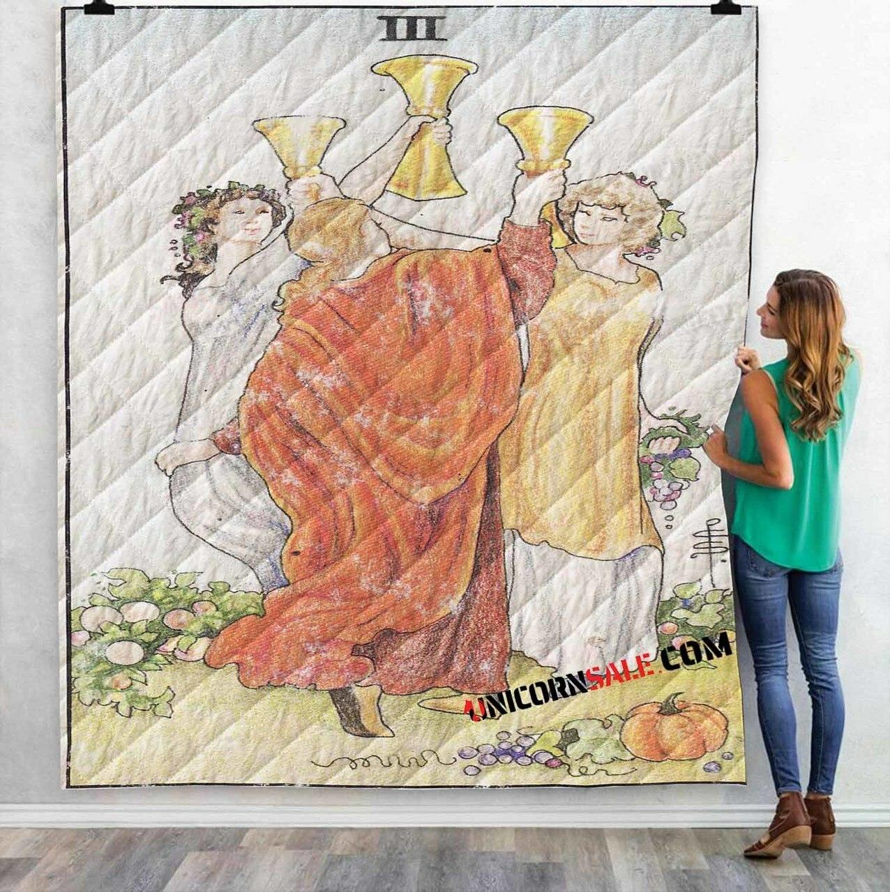 Tarot Card 3 Of 3Dtomized onalized Quilt Blanket