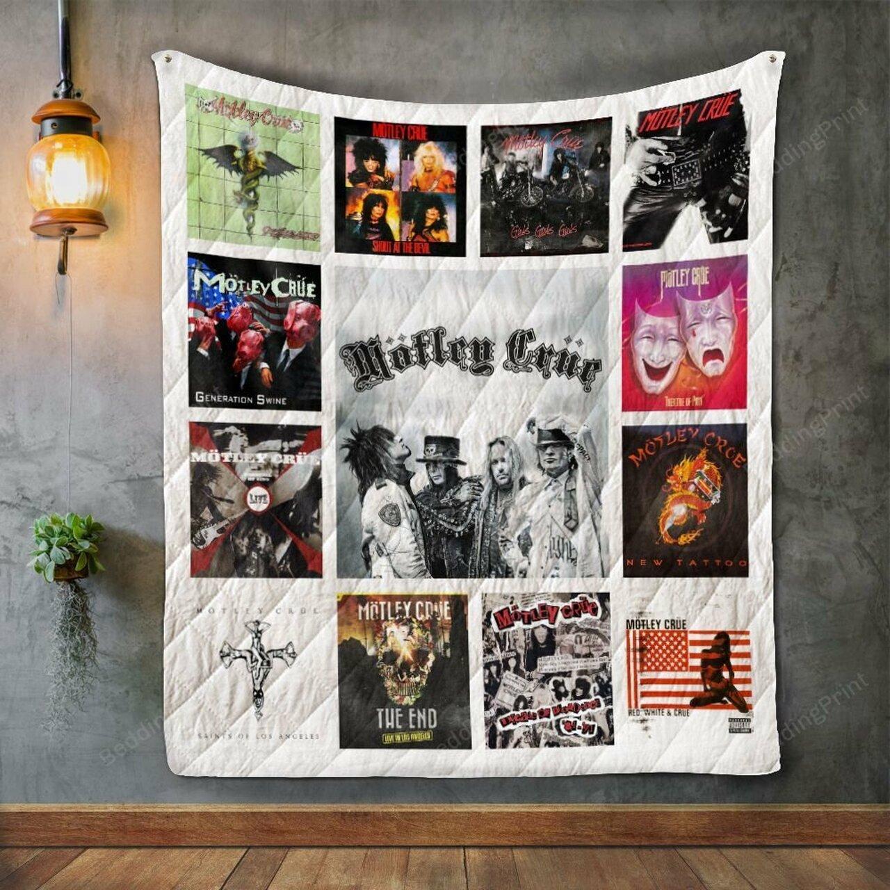 Motley Crue Album Co Quilt Blanket