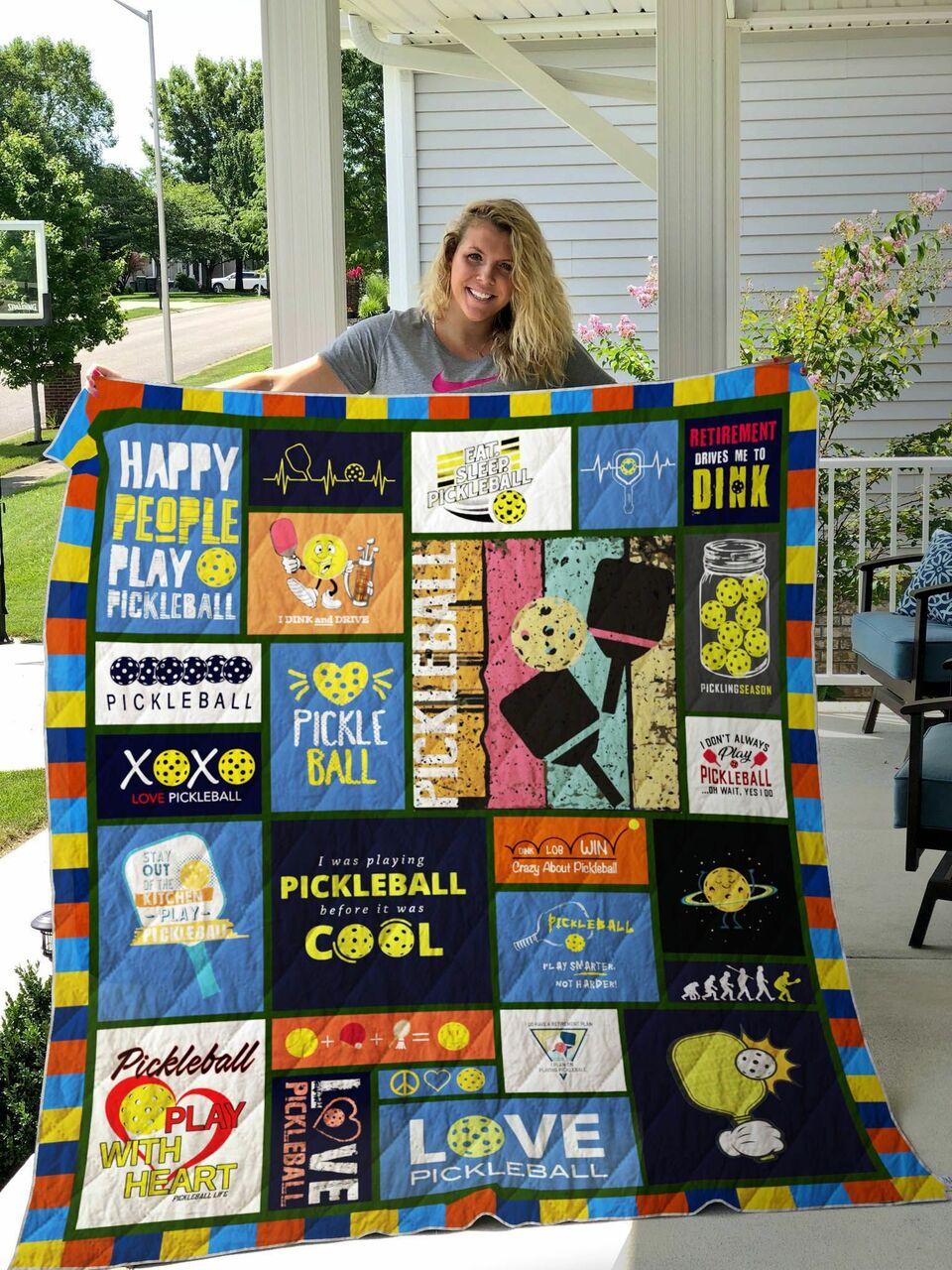 Pickleball I Playing Pickleball Before I Cool Quilt Blanket Greattomized Blanket G For Birthday C Thgiving