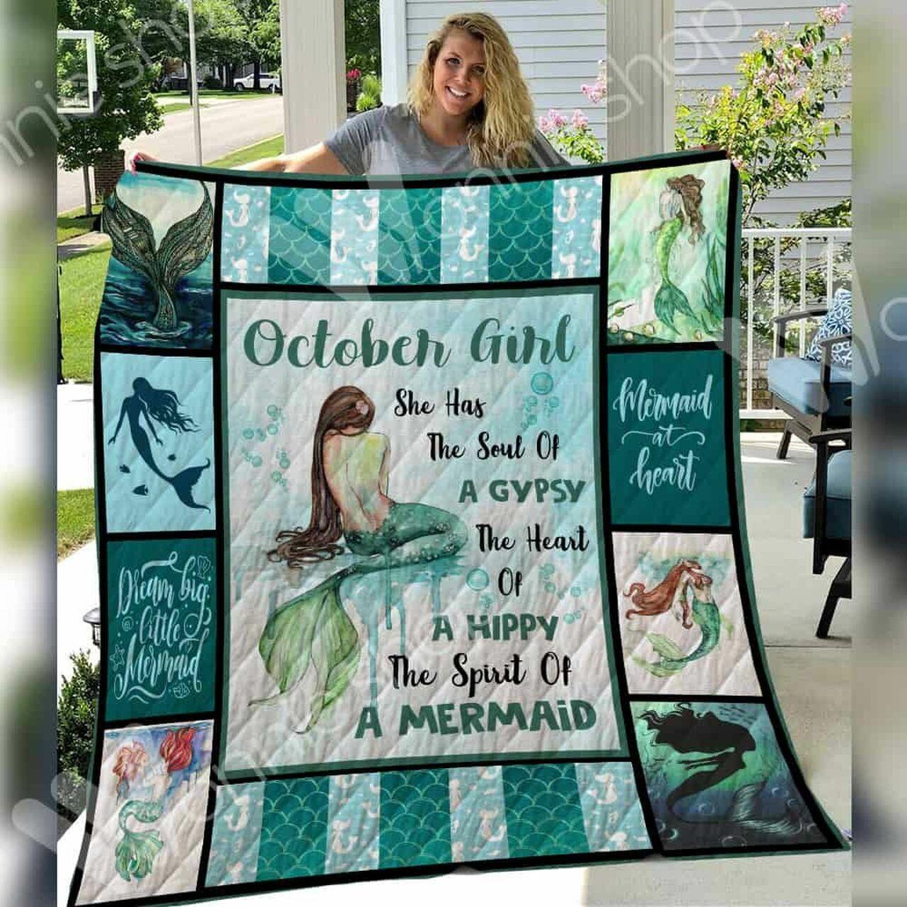 October Mermaid Quilt Blanket Dhc06021032Td