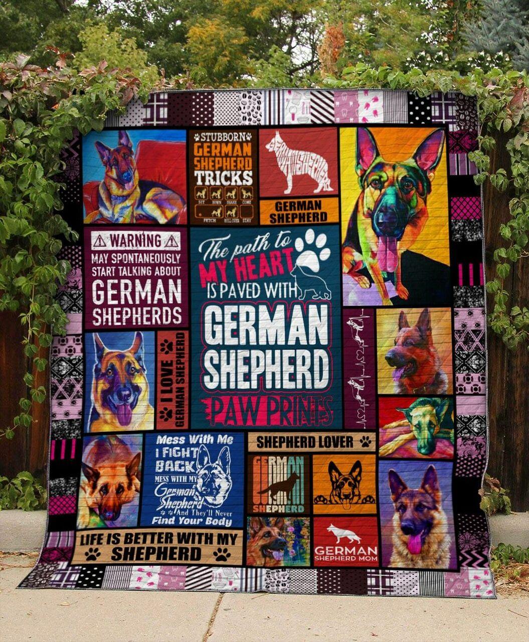 Germhepherd Lif Better With Yohepherd Quilt Blanket Dhc020120613Td