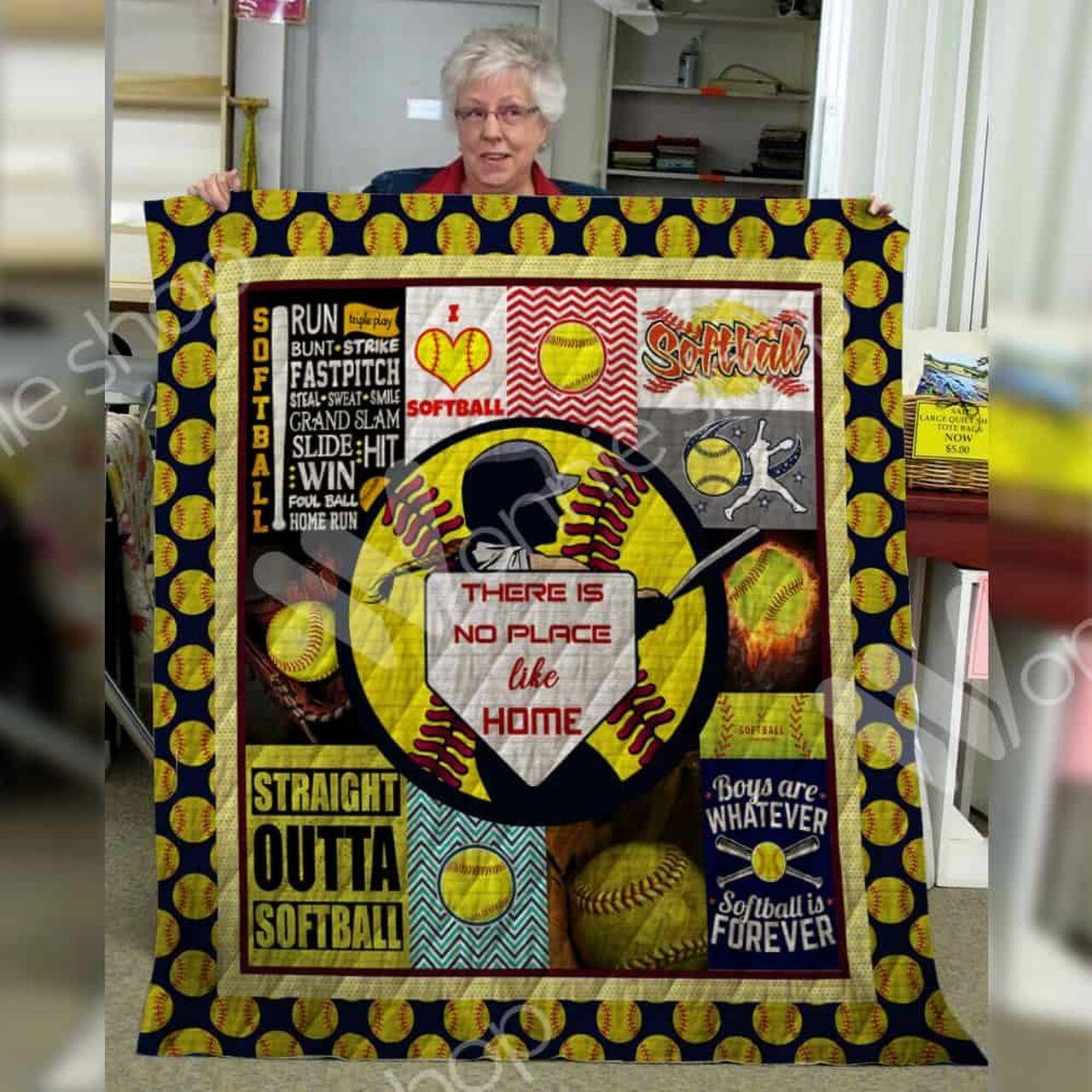 Softball Quilt Blanket Dhc06021399Td