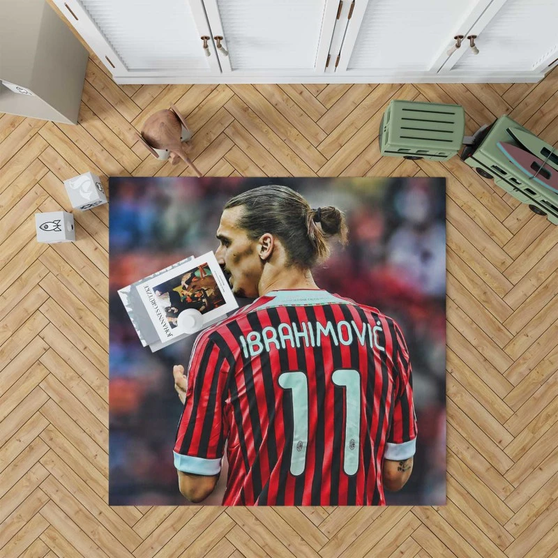 Sportive Footballer Zlatan Ibrahimovic Rug