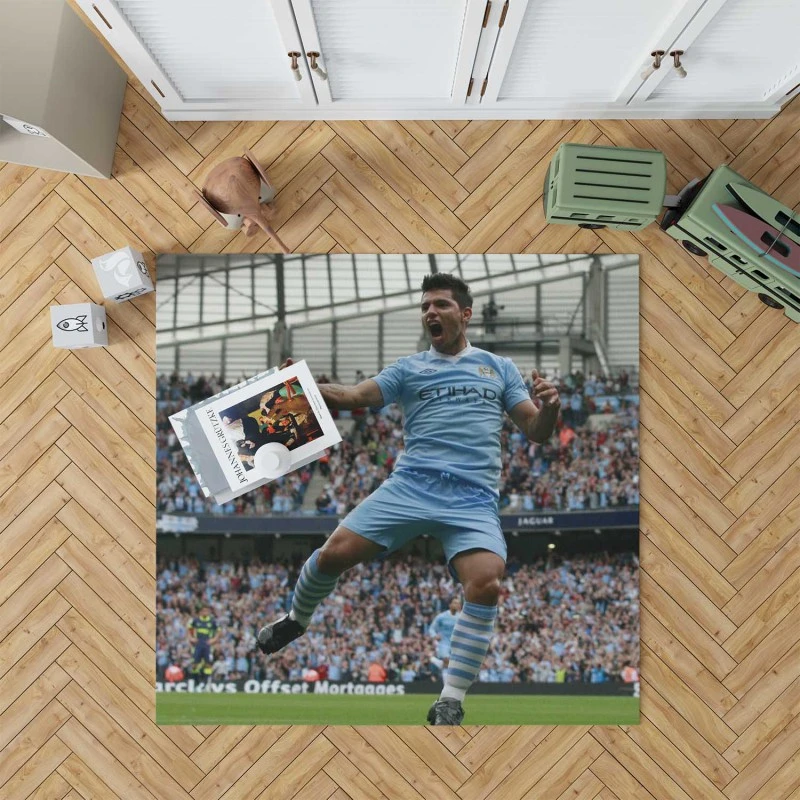 Ethical Football Player Sergio Aguero Rug