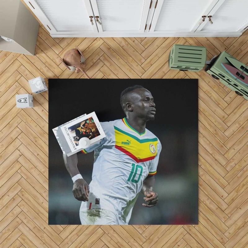 Sadio Mane Ethical Football Senegal Rug