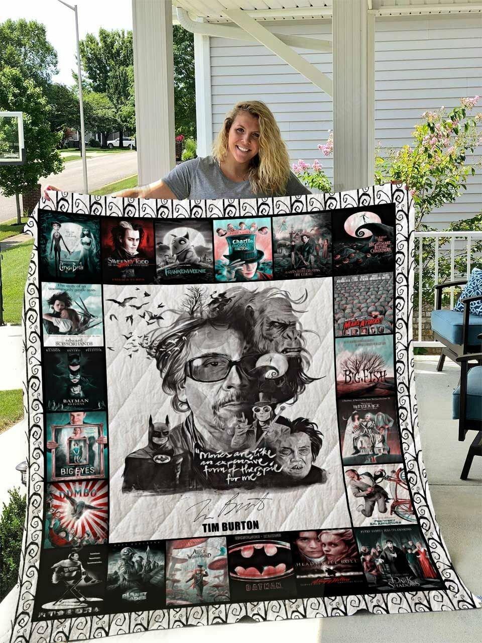 Tim Burton Quilt Blanket I1D1