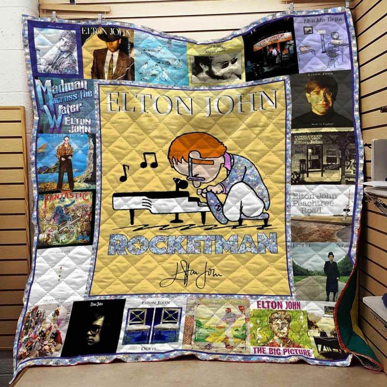 Elton John Collage Blanket Th1807 Quilt